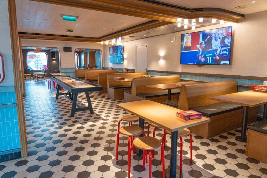 Entertainment space on Virgin Voyages Resilient Lady